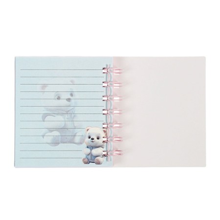 Notebook Gift Book on the crest 80l, line, color block, PVC cover 3D Bear (10x10.5cm) 10539-6