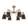 Ceiling chandelier Arte Lamp Thomas A7032PL-6BK, E27, 6x60 W, 66x66x41 cm, black, beige