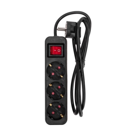 Extension cord Standard 3 Nests, 1.5m, 3x1.0mm², s/h, with a switch, black rexant