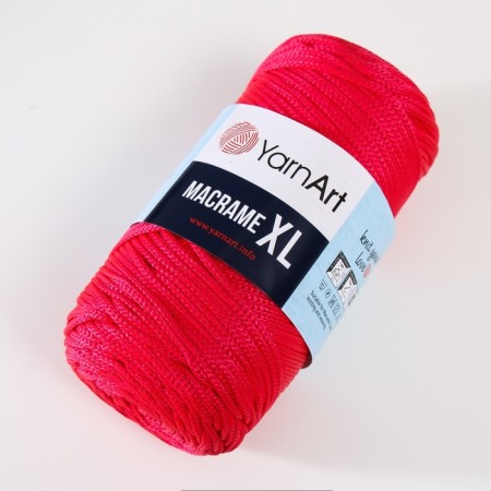 Yarn "Macrame XL" 100% polyester 130m/250g (163 red)-1