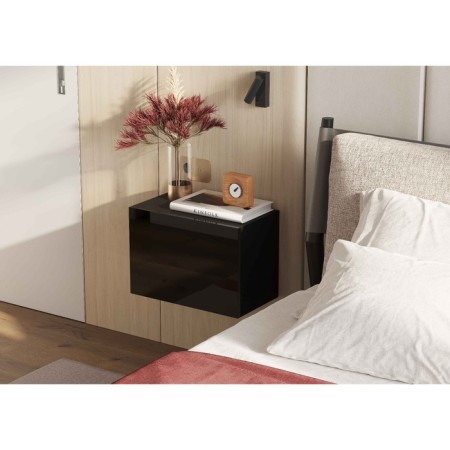 Tumbling bedside Elton No. 1 suspension, 460x320x260, black gloss