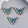 Decor for creativity Metal "Butterfly with blue wings" rhinestones 1.4x2 cm
