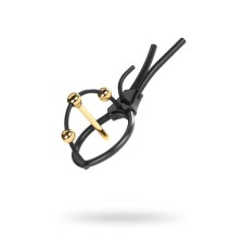 Equipping Mystim Plunging Pete, silicone, black color, 14 cm