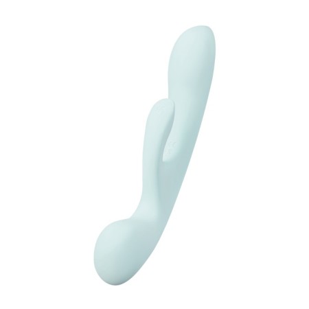 Unrealistic vibrator Satiffyer Triple OH, 24 cm, silicone, blue color-13