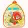 Baby backpack, leatherette, 23 x 21 x 10 cm, "beloved heroes", lion and turtle