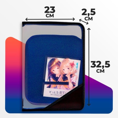 Labor folder A4, 325 x 230 x 25 mm, lightning around, hinged bar, plastic, PTR-1, calligrata "Anime Fine"-1