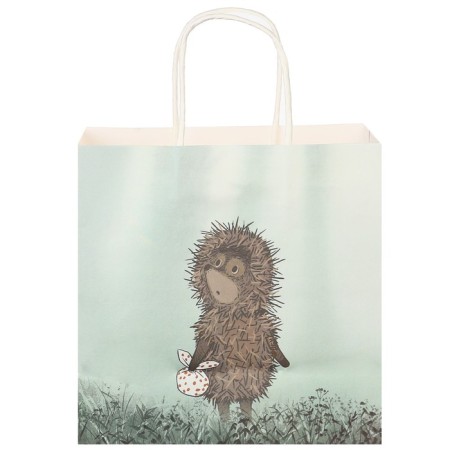 Gift package, 22x22x1 cm, craft, packaging, hedgehog in fog-4