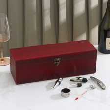 Set for the wine of the La-Channel, 6 items: a case for a bottle, drip, ring, corkscrew, thermometer, cork