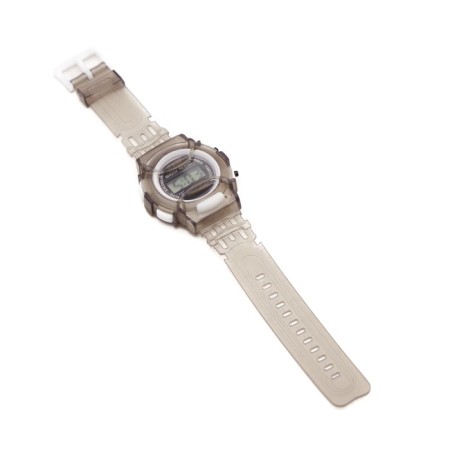 Watch is electronic, children's, D-4 cm, L-22 cm strap, dark gray, transparent-2