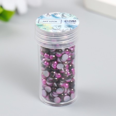 Decor "Purple Purple" d = 4 mm 10 g 200 pcs 5x2.5 cm mix-2