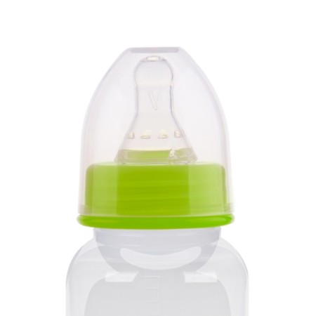 A bottle for feeding with silicone nipple, 250 ml, color mix-3
