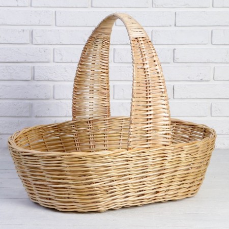 Product basket, 62 × 41 × 18/50 cm, manual weaving, willow-1