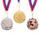 Prize medal 071 2 place. Color ser. With a ribbon. 4.3 x 4.6 cm.