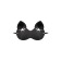 Mask "cat" closed, leather, black