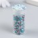 Decor "Semiobusins ​​and rhinestones. Blue gradient" d = 4 mm 10 g 200 pcs 5x2.5 cm