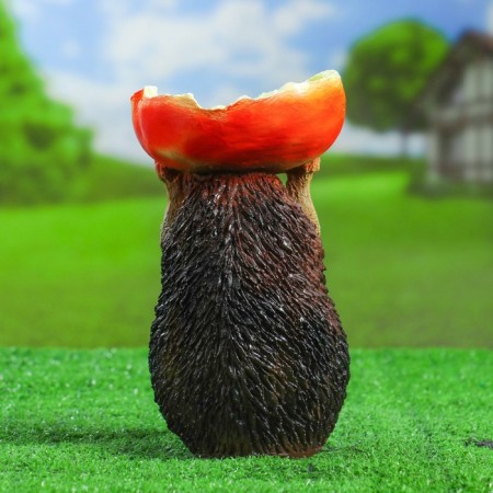 Garden Figure-Hedgehog "Hedgehog with an apple" from polystone, 23 cm, medium, multi-colored-3