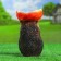 Garden Figure-Hedgehog "Hedgehog with an apple" from polystone, 23 cm, medium, multi-colored