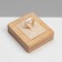 Standing under a ring 5.5 × 6.5 × 2 cm, light wood, textiles - beige