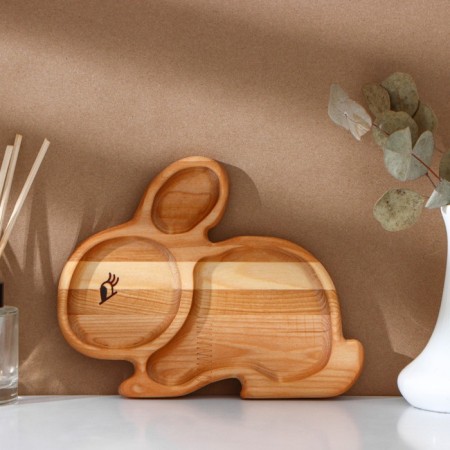 Easter set ADELICA, Menzhitsa Hare, Egg stand 8 cells, D = 20 × 1.8 cm, thermonaclemes 7 pcs, birch-2