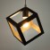 Lamp Bayerlux suspension "Square" 1x40W E27 gray 16x16x18-116 cm