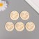 Decor for creativity tree "Mom. Heart" White set 5 pcs 4x4 cm
