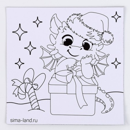 Magnet - Coloring "Dragosh", 10 x 10 cm-2
