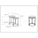 Journal table, 450x450x550, marble Carrara White/gold
