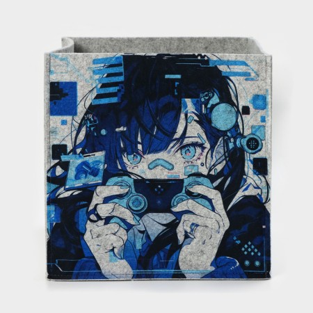 Anime organizer for storage, 30 × 30 × 30 cm, 24 l, gray-2