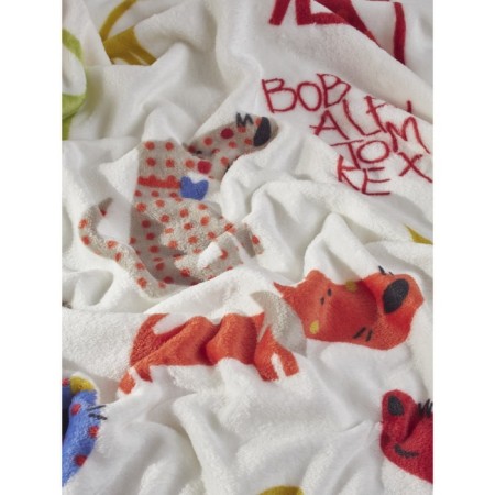 DOG plaid, size 150x200 cm, white color-10
