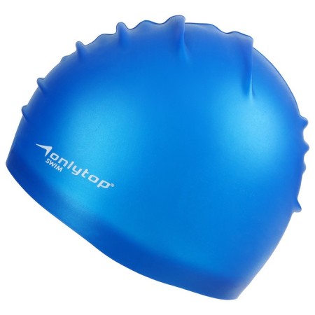 Hat of swimming adult Onlytop, silicone, girth 54-60 cm, Mix color-12