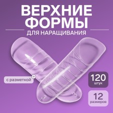 Upper forms for building, set 120 pcs, oval shape, transparent
