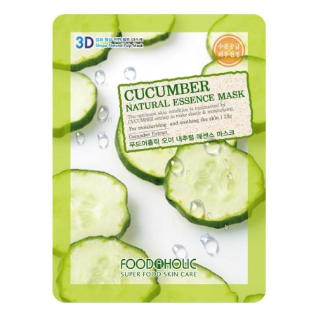 Fabric 3D Foodaholic mask with natural cucumber extract, 23 g