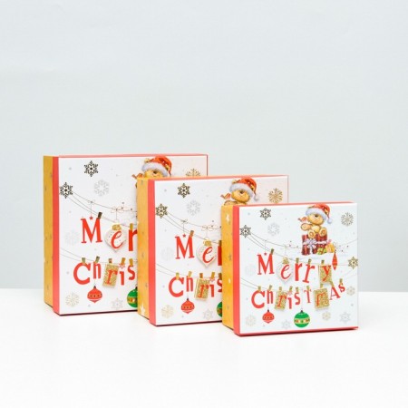 A set of boxes 3 in 1, 15.5x15.5x7.5 - 18x18x8.5 - 20x20x9.5 cm.-1