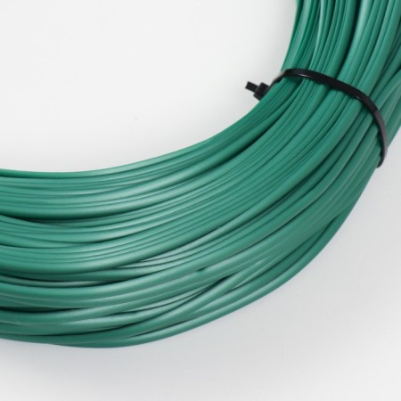 Artificial rattan is smooth 6 mm 100 m half a tub (green metallic)-1
