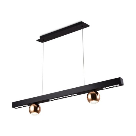 LED LED suspended Ambrella Light, Linetech, FL5956, LED, 18 W, 1350LUM, 4200K, black color, gold