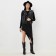 Women's Asymmetric Skirt Mist: Denim R.48, Black