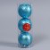 Set of balls plastic D-8 cm, 3 pcs "retro" blue