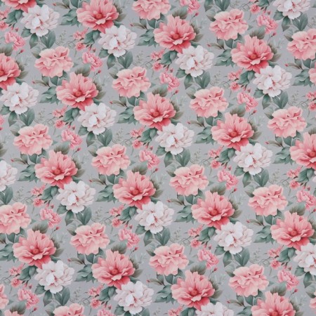 Paper packing craft white "Flowers", 50 x 70 cm-1
