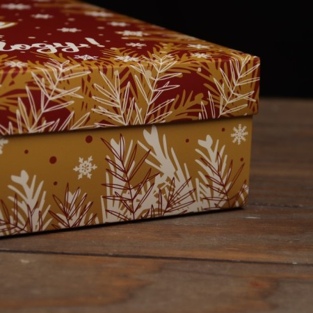 The box is folding, the cover is "happiness in the new year" 30 x 30 x 8 cm-2
