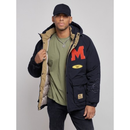 Male jacket, size 56, dark blue color-6