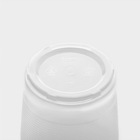 A single -time plastic “torch” cup, 500 ml, transparent color, 100 pcs/pcs-4