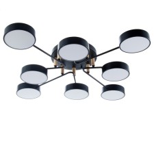 Almo chandelier 8XLED 192W 3000-6000K Black 90x90x21 cm Bayerlux