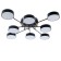 Almo chandelier 8XLED 192W 3000-6000K Black 90x90x21 cm Bayerlux