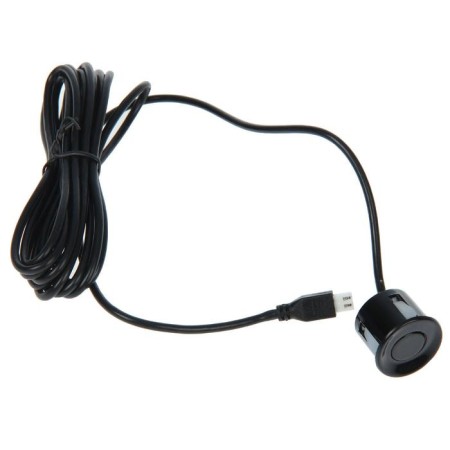 Parktronika sensor, landing d 22 mm, wire 230 cm. Black