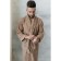 Tainted male bathrobe, size 46, cappuccino color
