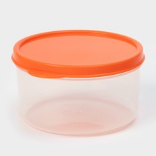 Container Round shares, food, 300 ml, orange color