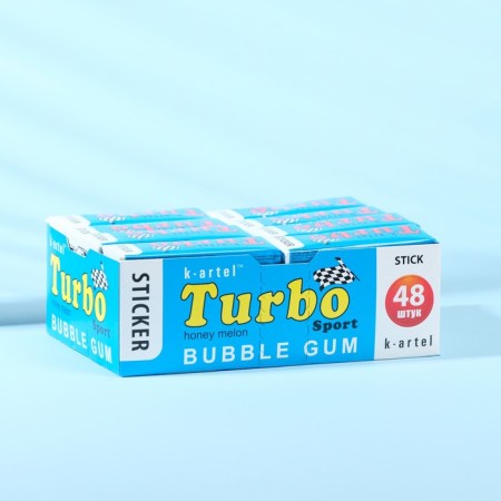 Chewing gum Turbo, with a taste of melon with a sticker, 14 g-2