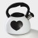 A kettle with a stainless steel whistle “Heart”, 3 l, with an indicator of heating