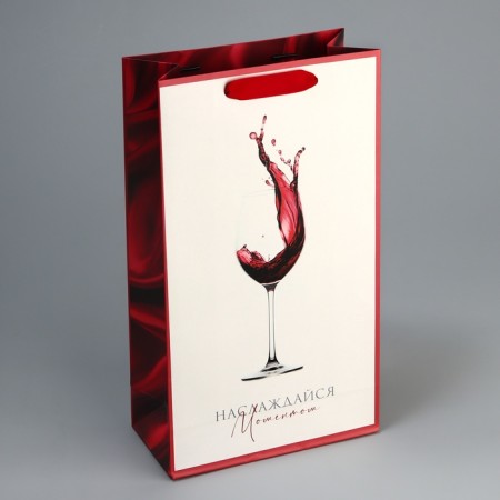 Gift package for two bottles, packaging, "enjoy", 35 x 20 x 9 cm-4