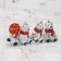 Christmas tree decoration "Bear in a scarf" (set 4 pcs) 5.5x8 cm, silver